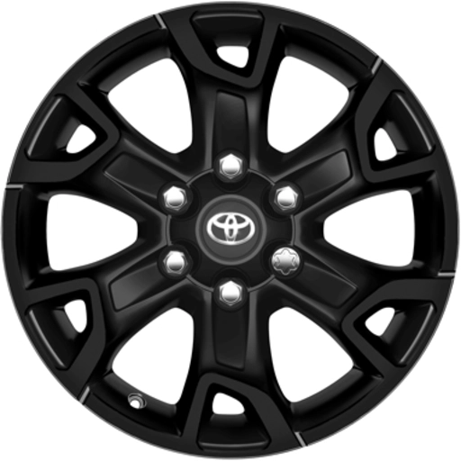 18" 6-spoke matte black alloy wheel 0