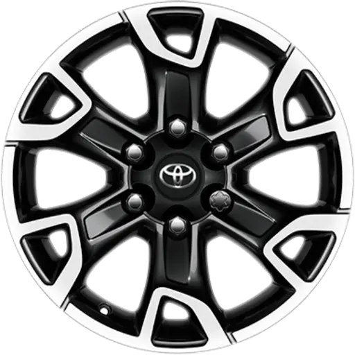 18-դյույմանոց սև ալյումինե անվասկավառակ, դիզայնը՝ 6 ճաղ 0